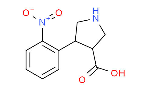 CAS No. 1049978-00-8, 4-(2-nitrophenyl)-3-pyrrolidinecarboxylic acid