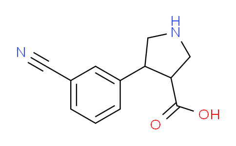 CAS No. 1049978-74-6, 4-(3-cyanophenyl)-3-pyrrolidinecarboxylic acid