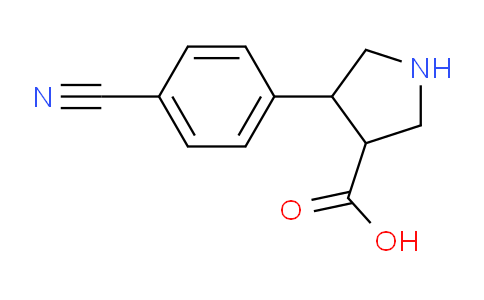 CAS No. 1049978-77-9, 4-(4-cyanophenyl)-3-pyrrolidinecarboxylic acid