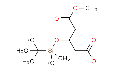 CAS No. 109744-49-2, 3-[tert-butyl(dimethyl)silyl]oxy-5-methoxy-5-oxopentanoate