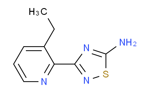 CAS No. 1103426-73-8, 3-(3-Ethyl-2-pyridinyl)-1,2,4-thiadiazol-5-amine