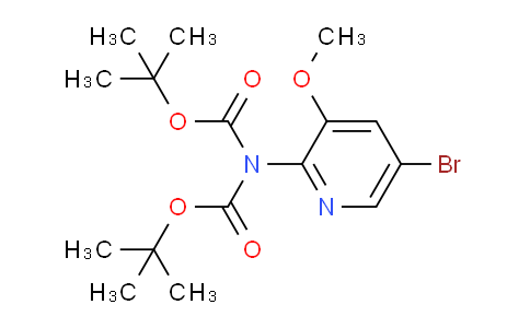 CAS No. 1111638-72-2, N-(5-Bromo-3-methoxy-2-pyridinyl)-N-[(2-methylpropan-2-yl)oxy-oxomethyl]carbamic acid tert-butyl ester