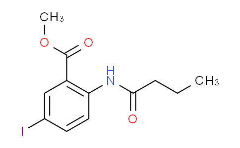 CAS No. 1131587-16-0, 5-iodo-2-(1-oxobutylamino)benzoic acid methyl ester