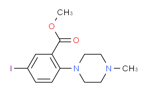 CAS No. 1131587-24-0, 5-Iodo-2-(4-methyl-1-piperazinyl)benzoic acid methyl ester