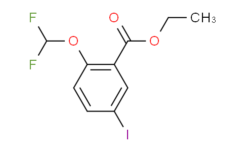CAS No. 1131587-26-2, Ethyl 2-(difluoromethoxy)-5-iodobenzoate