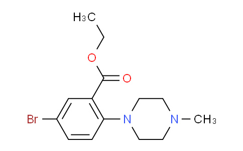 CAS No. 1131587-82-0, 5-bromo-2-(4-methyl-1-piperazinyl)benzoic acid ethyl ester