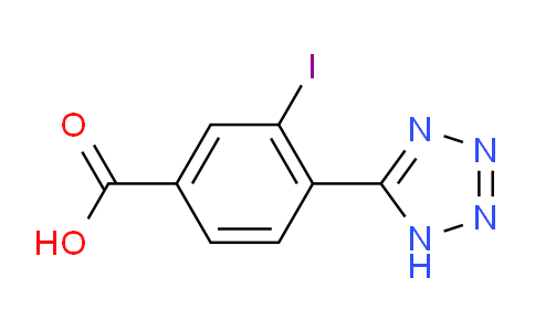 CAS No. 1131588-15-2, 3-Iodo-4-(1H-tetrazol-5-yl)benzoic acid
