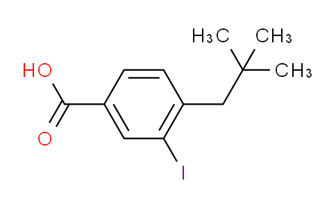 CAS No. 1131588-20-9, 4-(2,2-dimethylpropyl)-3-iodobenzoic acid