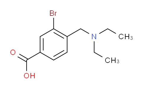 CAS No. 1131594-28-9, 3-Bromo-4-((diethylamino)methyl)benzoic acid