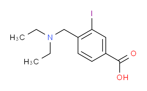 CAS No. 1131614-39-5, 4-(diethylaminomethyl)-3-iodobenzoic acid