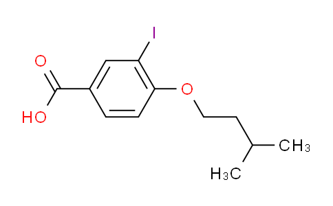 CAS No. 1131614-43-1, 3-Iodo-4-(isopentyloxy)benzoic acid