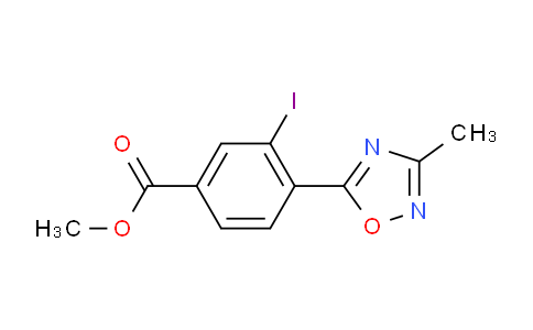 CAS No. 1131614-54-4, Methyl 3-iodo-4-(3-methyl-1,2,4-oxadiazol-5-yl)benzoate