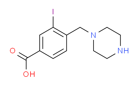 CAS No. 1131614-69-1, 3-Iodo-4-(piperazin-1-ylmethyl)benzoic acid