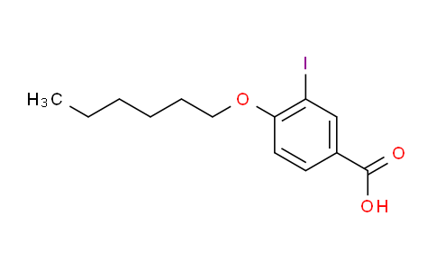 CAS No. 1131614-78-2, 4-(Hexyloxy)-3-iodobenzoic acid