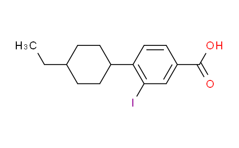 CAS No. 1131614-80-6, 4-(4-ethylcyclohexyl)-3-iodobenzoic acid