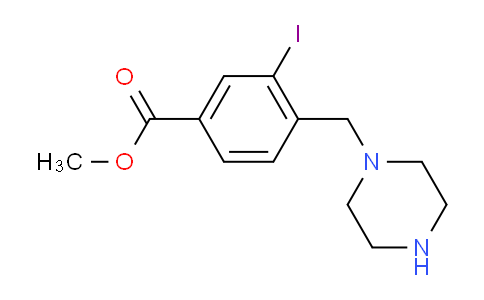 CAS No. 1131614-86-2, Methyl 3-iodo-4-(piperazin-1-ylmethyl)benzoate