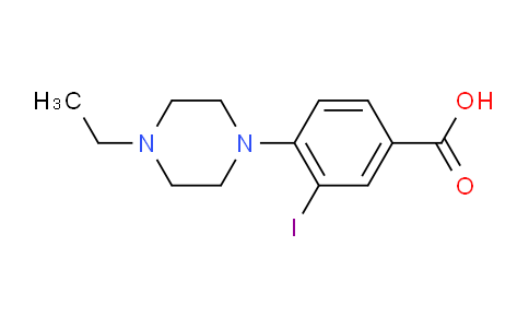 CAS No. 1131614-87-3, 4-(4-Ethylpiperazin-1-yl)-3-iodobenzoic acid