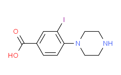 CAS No. 1131614-93-1, 3-Iodo-4-piperazin-1-ylbenzoic acid