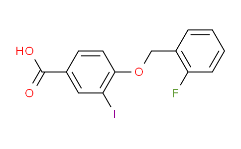 CAS No. 1131614-94-2, 4-((2-Fluorobenzyl)oxy)-3-iodobenzoic acid