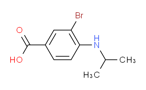 CAS No. 1131615-09-2, 3-bromo-4-(propan-2-ylamino)benzoic acid