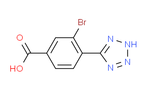 CAS No. 1131615-11-6, 3-bromo-4-(2H-tetrazol-5-yl)benzoic acid