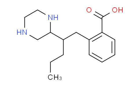 CAS No. 1131622-35-9, 2-[2-(2-piperazinyl)pentyl]benzoic acid