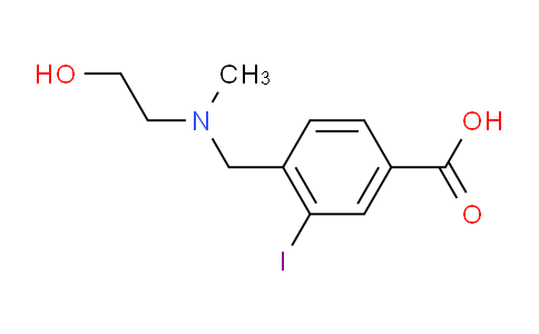CAS No. 1131622-46-2, 4-(((2-Hydroxyethyl)(methyl)amino)methyl)-3-iodobenzoic acid
