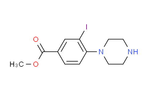 CAS No. 1131622-47-3, Methyl 3-iodo-4-piperazin-1-ylbenzoate