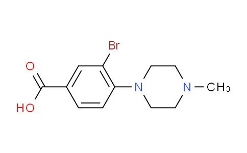 CAS No. 1131622-55-3, 3-Bromo-4-(4-methyl-1-piperazinyl)benzoic Acid