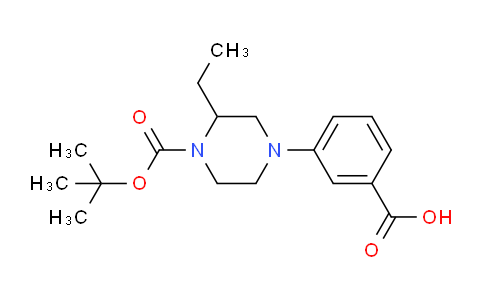 CAS No. 1131622-95-1, 3-[3-ethyl-4-[(2-methylpropan-2-yl)oxycarbonyl]piperazin-1-yl]benzoic acid