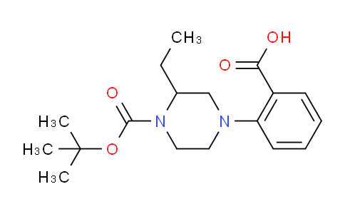 CAS No. 1131622-96-2, 2-[3-ethyl-4-[(2-methylpropan-2-yl)oxy-oxomethyl]-1-piperazinyl]benzoic acid
