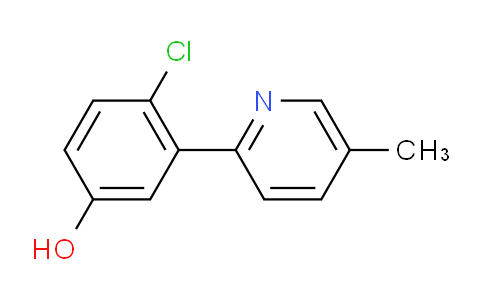 CAS No. 1150618-01-1, 4-chloro-3-(5-methyl-2-pyridinyl)phenol