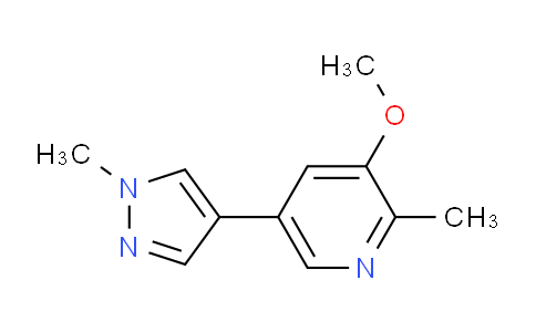 CAS No. 1175758-65-2, 3-Methoxy-2-methyl-5-(1-methyl-4-pyrazolyl)pyridine