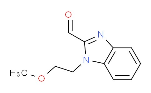CAS No. 118468-99-8, 1-(2-methoxyethyl)-2-benzimidazolecarboxaldehyde