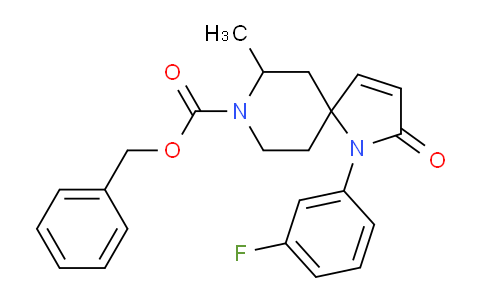 CAS No. 1184913-34-5, 4-(3-fluorophenyl)-9-methyl-3-oxo-4,8-diazaspiro[4.5]dec-1-ene-8-carboxylic acid (phenylmethyl) ester