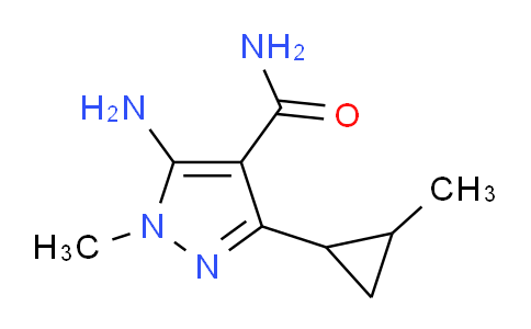 CAS No. 1184913-76-5, 5-Amino-1-methyl-3-(2-methylcyclopropyl)-4-pyrazolecarboxamide