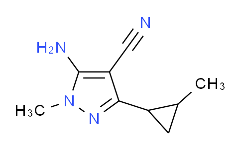 CAS No. 1184914-28-0, 5-amino-1-methyl-3-(2-methylcyclopropyl)-4-pyrazolecarbonitrile