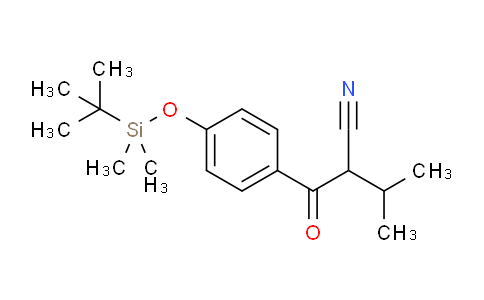 CAS No. 1184915-27-2, 2-(4-((tert-butyldimethylsilyl)oxy)benzoyl)-3-methylbutanenitrile