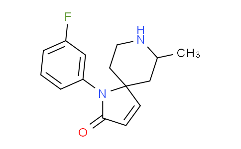 CAS No. 1184918-08-8, 1-(3-Fluorophenyl)-7-methyl-1,8-diazaspiro[4.5]dec-3-en-2-one
