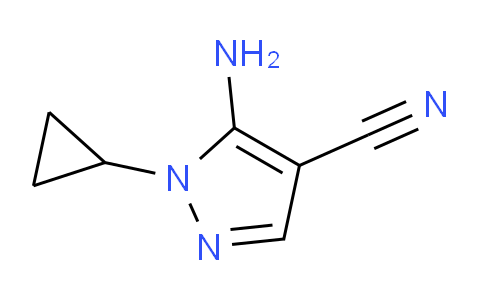 CAS No. 1184918-13-5, 5-amino-1-cyclopropyl-4-pyrazolecarbonitrile