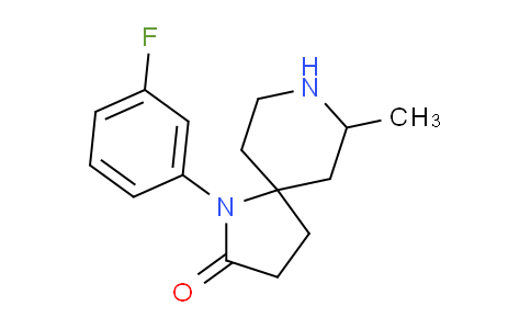 CAS No. 1184918-56-6, 1-(3-fluorophenyl)-7-methyl-1,8-diazaspiro[4.5]decan-2-one