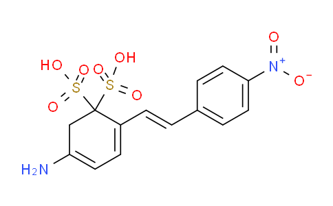CAS No. 119-72-2, 5-amino-2-[2-(4-nitrophenyl)ethenyl]cyclohexa-2,4-diene-1,1-disulfonic acid