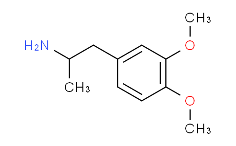 CAS No. 120-26-3, 3,4-dimethoxy-alpha-methylphenethylamine