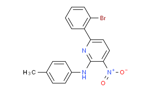 CAS No. 1206676-88-1, 6-(2-Bromophenyl)-N-(4-methylphenyl)-3-nitropyridin-2-amine