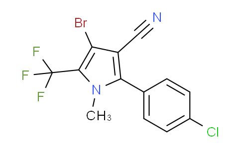 CAS No. 122453-72-9, 4-Bromo-2-(4-chlorophenyl)-1-methyl-5-(trifluoromethyl)-1H-pyrrole-3-carbonitrile