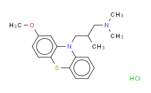CAS No. 1236-99-3, hydron; 3-(2-methoxy-10-phenothiazinyl)-N,N,2-trimethyl-1-propanamine; chloride