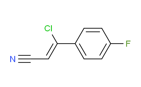 CAS No. 126417-76-3, 3-chloro-3-(4-fluorophenyl)-2-propenenitrile