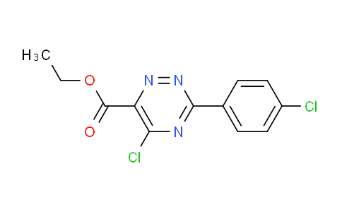 CAS No. 126542-35-6, 5-Chloro-3-(4-chlorophenyl)-1,2,4-triazine-6-carboxylic acid ethyl ester