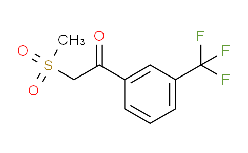 CAS No. 128306-96-7, 2-(Methylsulfonyl)-1-(3-(trifluoromethyl)phenyl)ethanone