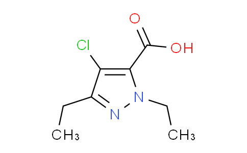 CAS No. 128537-59-7, 4-chloro-2,5-diethyl-3-pyrazolecarboxylic acid